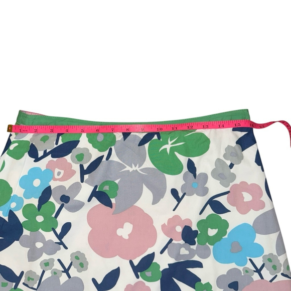 Boden A Line Floral Print Skirt Size UK 12L/US 8L spring cotton - Picture 5 of 7
